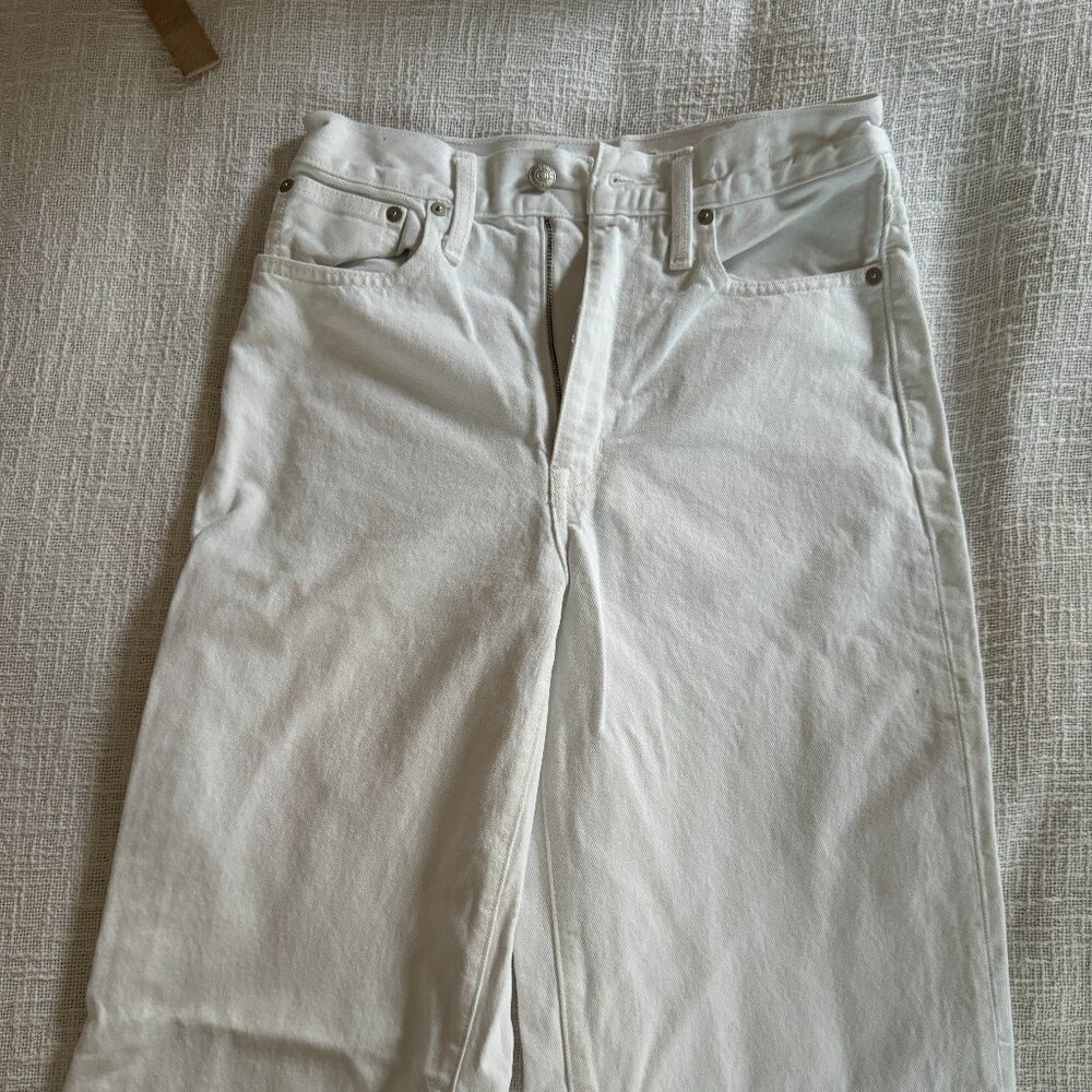 Madewell High-Ride Wide-Leg Jeans - White